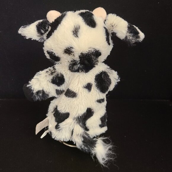 Demdaco Nat & Jules Cormac Cow Hand Puppet Fuzzy Plush Calf Black White 12 Inch - Picture 7 of 12